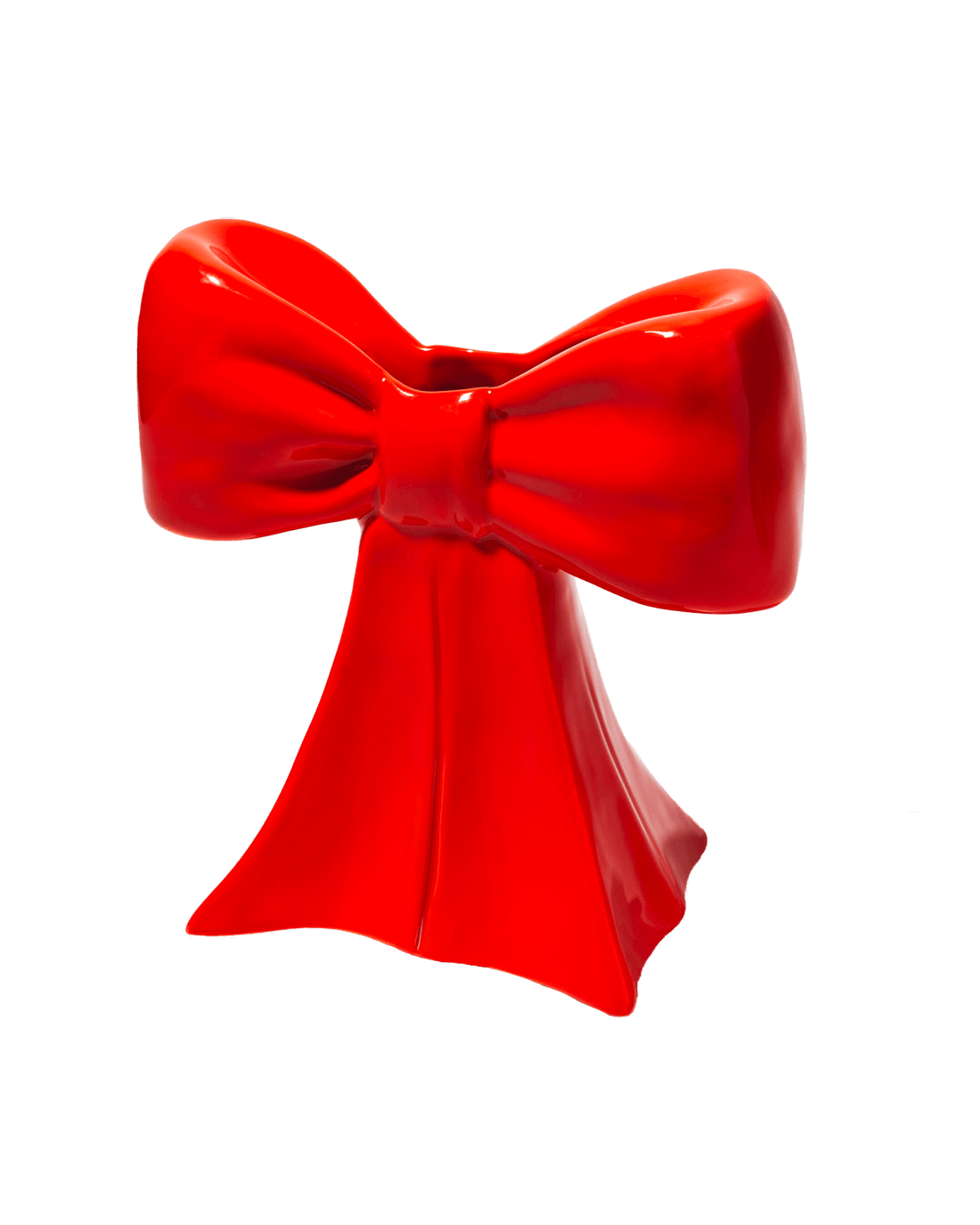 Vaza mašna, crvena, 20 cm, DOIY