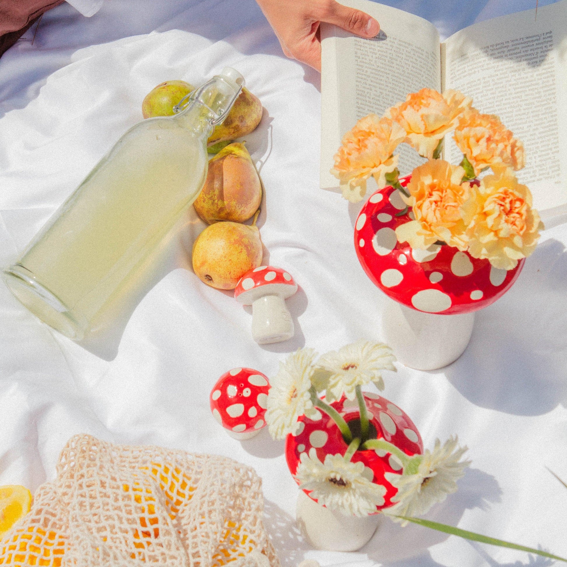 Vaza pečurka Amanita, crvna i bela, 15 ili 20 cm, DOIY