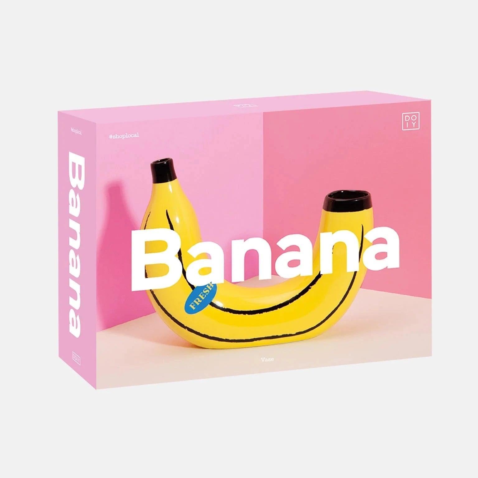 Vaza Banana, žuta, 22 cm, DOIY