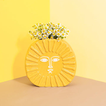 Vaza Sunce, žuta, 19 cm, DOIY