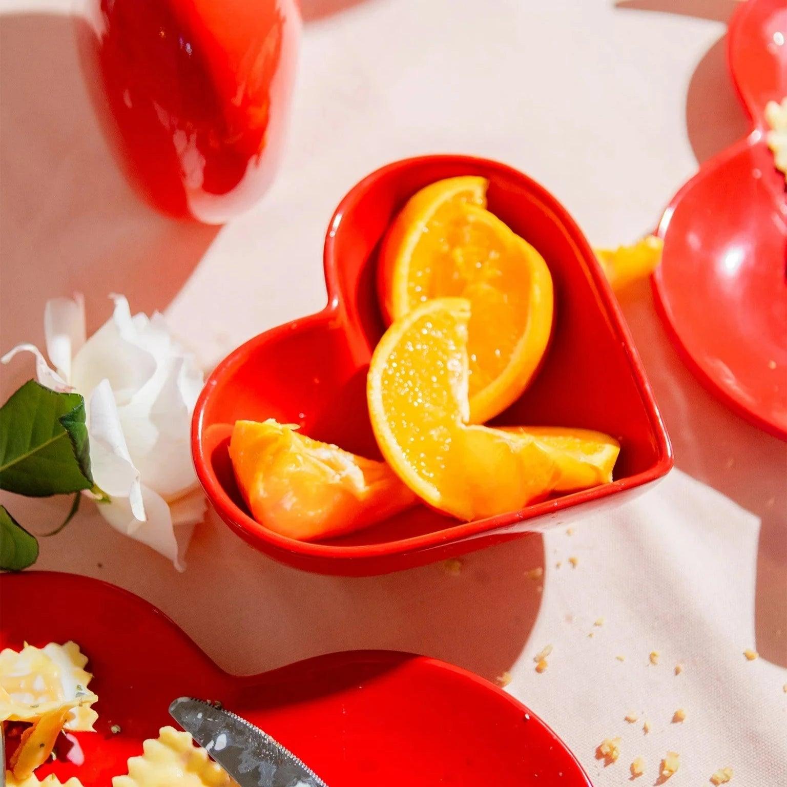 Činija Srce Love, crveni, 18 cm, DOIY