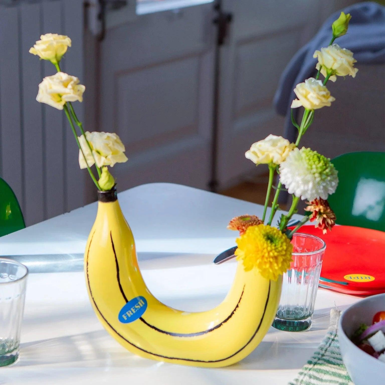 Vaza Banana, žuta, 22 cm, DOIY