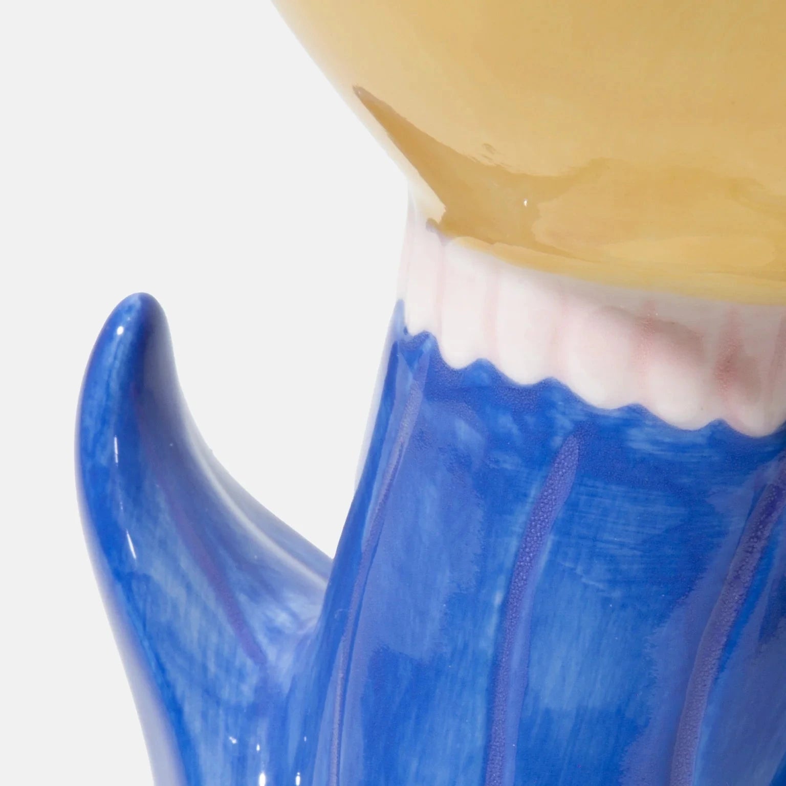 Vaza Cvet, velika, plava i žuta, DOIY