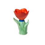 Vaza Cvet, zelena i crvena, 15 cm, DOIY - Slika 2