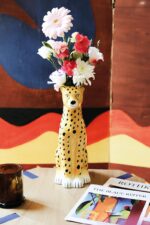 Vaza Gepard, žuta, 28 cm, DOIY - Slika 5